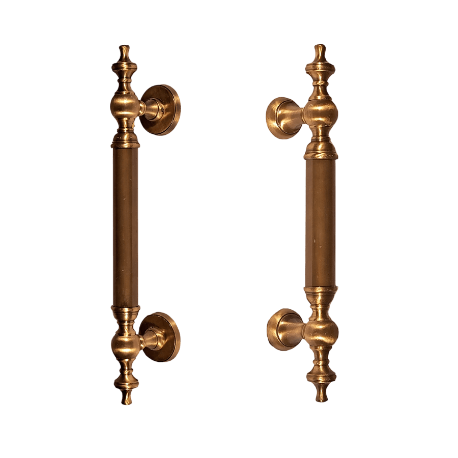 FANCY BRASS DOOR HANDLE (ANTIQUE)